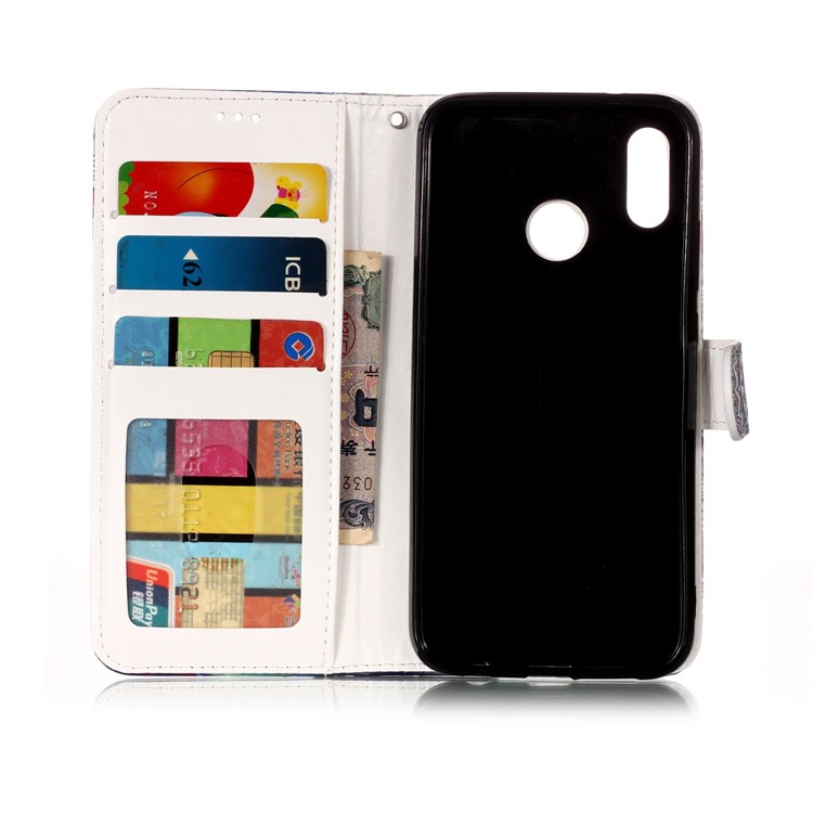 Pattern Printing Embossed Leather Wallet Shell Case for Huawei P20 Lite / Nova 3e - Mandala Flower-4