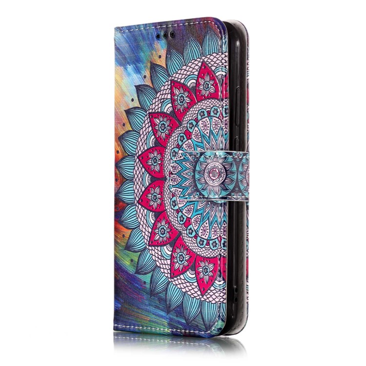 Pattern Printing Embossed Leather Wallet Shell Case for Huawei P20 Lite / Nova 3e - Mandala Flower-5