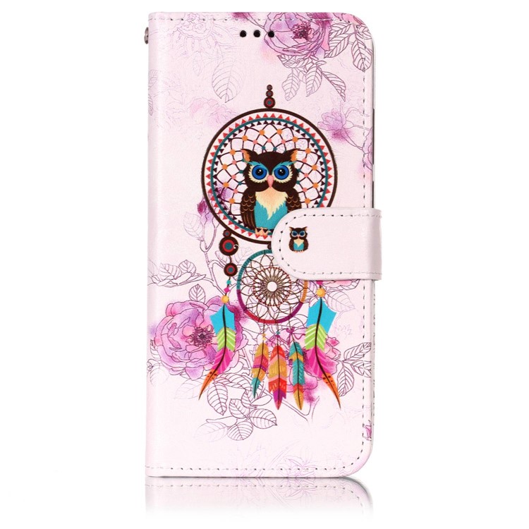 Pattern Printing Embossed Wallet Leather Stand Case for Huawei P20 - Dream Catcher-2