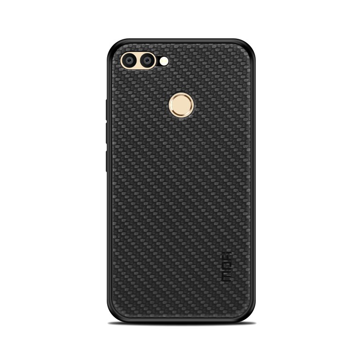 MOFI Honor Series Woven Texture PU Leather Coated PC + TPU Hybrid Case for Huawei P Smart /Enjoy 7S - Black-1