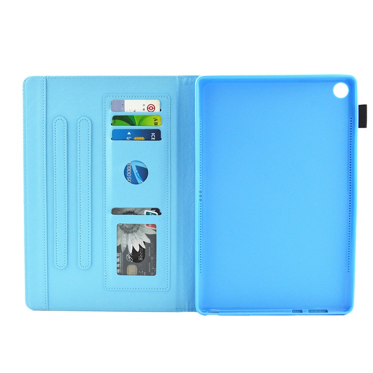 Multifunktionsmusterdruck Lederständer Tablet Zubehör Gehäuseschale Für Huawei Mediapad M5 10 / M5 10 (pro) - Zwei Schwarze Katzen-9