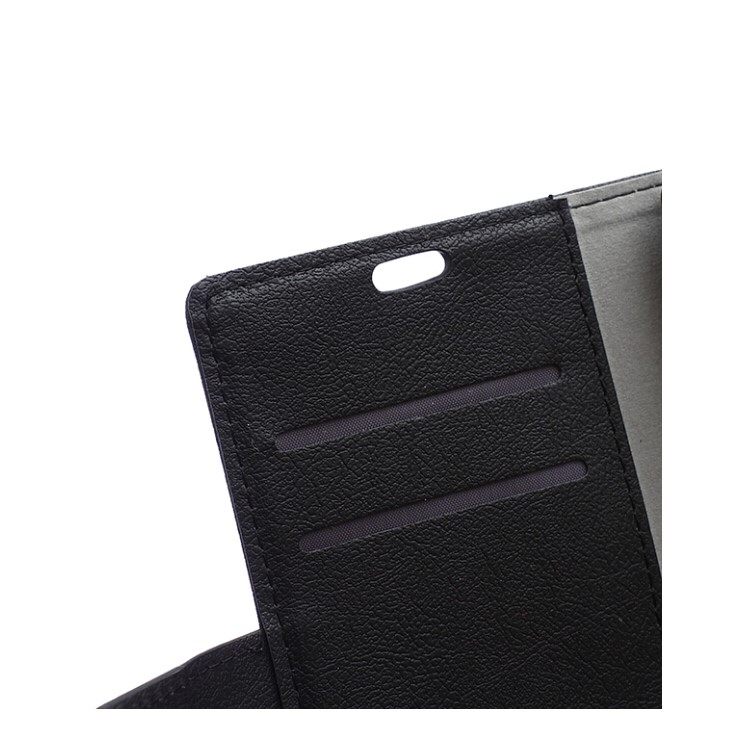 Leather Flip Card Slot Stand Case for Huawei Y5 Y560 - Black-7