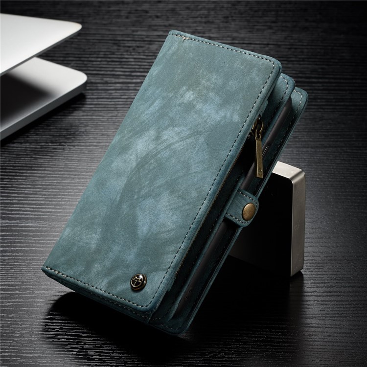 CASEME Accesorio De La Caja Del Teléfono De La Billetera Multi-ranura Cuero Vintage Para Huawei P20 - Azul-2