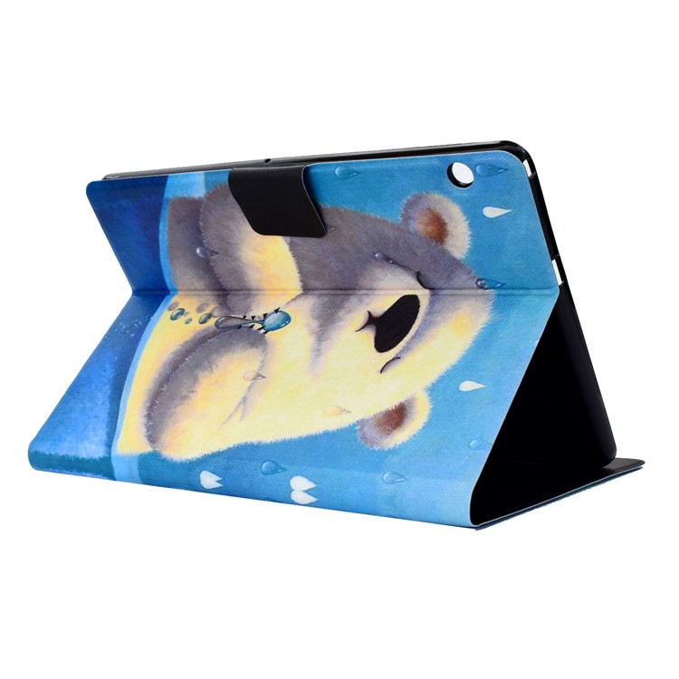 Pattern Printing Card Holder Stand Leather Casing Shell for Huawei MediaPad T3 10 - Polar Bear-4