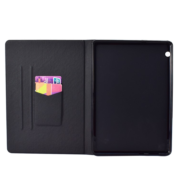 Pattern Printing Card Holder Stand Leather Casing Shell for Huawei MediaPad T3 10 - Polar Bear-5