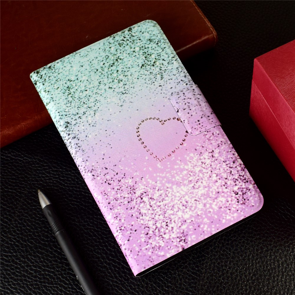 Padrão De Impressão Suporte De Couro Tablet Capa Para Huawei Mediapad T3 10 - Brilho E Coração-7
