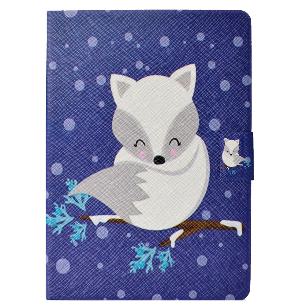 Patterned PU Leather Protector Case with Card Slots for Huawei MediaPad T3 10 - Fox-2
