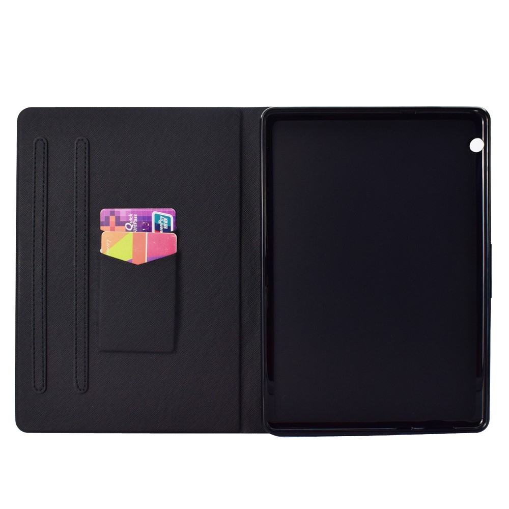 Patterned PU Leather Protector Case with Card Slots for Huawei MediaPad T3 10 - Fox-6