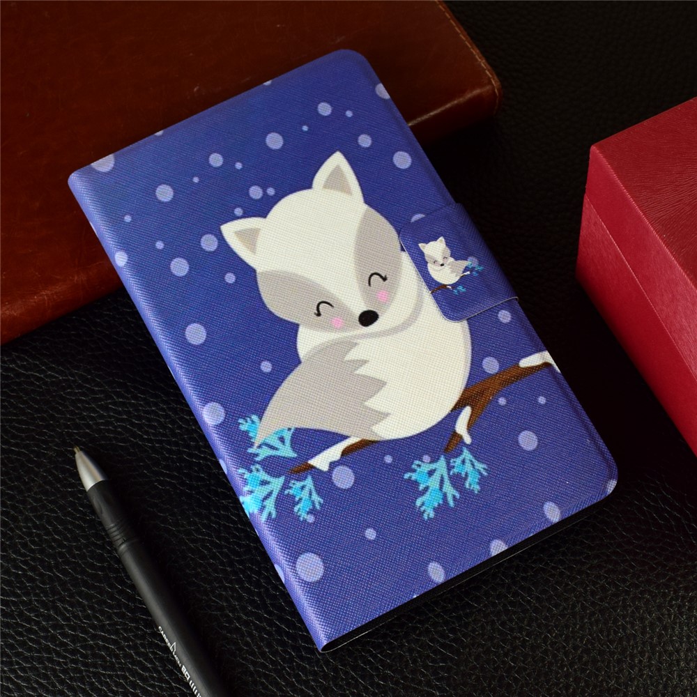 Patterned PU Leather Protector Case with Card Slots for Huawei MediaPad T3 10 - Fox-8