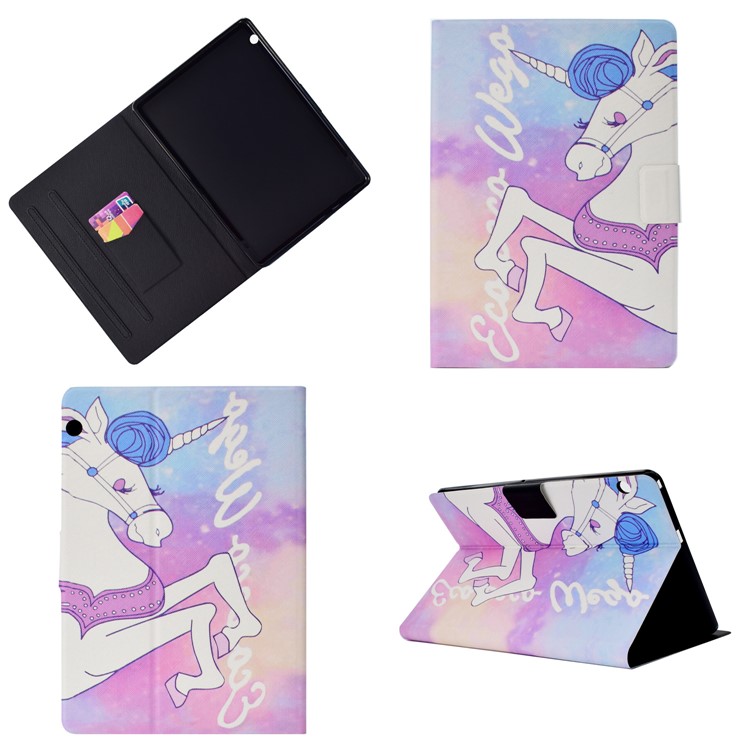 Custodia Protettiva In Pelle Per Huawei Mediapad T3 10 - Unicorno-1