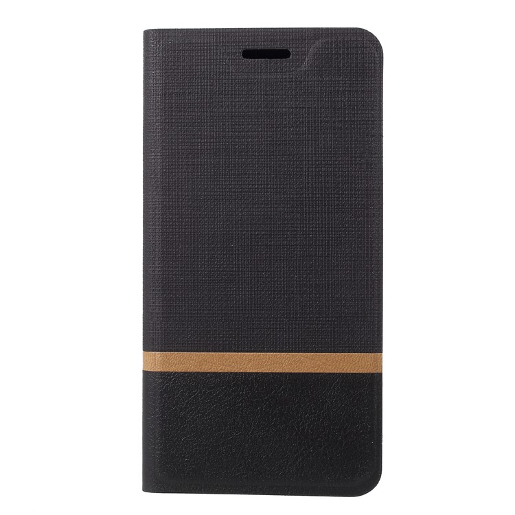 Cross Texture Leather Stand Case with Card Slot for Huawei Y5 Prime (2018) / Y5 (2018) Built-in Steel Sheet - Black-4