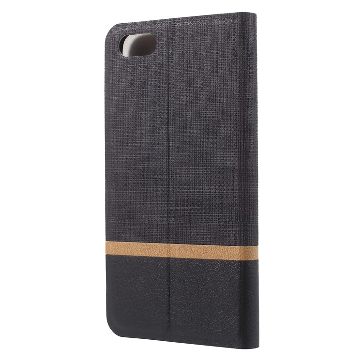 Cross Texture Leather Stand Case with Card Slot for Huawei Y5 Prime (2018) / Y5 (2018) Built-in Steel Sheet - Black-5