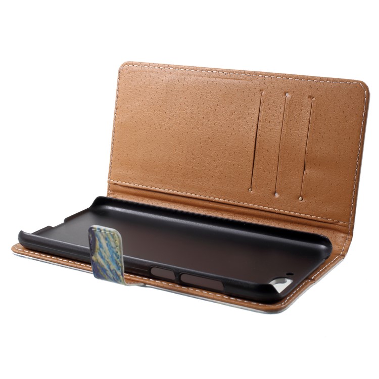 Patterned Stand Leather Wallet Mobile Phone Case for Huawei Y6 (2018)/Honor 7A (without Fingerprint Sensor) - Starry Night-5