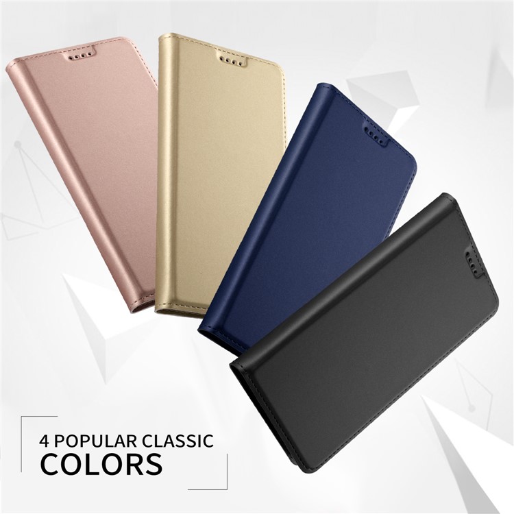 Auto-absorbed Leather Card Holder Case with Stand for Huawei Y5 (2018) / Y5 Prime (2018) / Honor 7C - Black-8