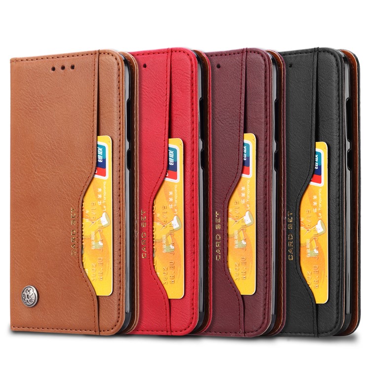 Auto-absorbed Wallet Stand Leather Shell for Huawei Honor 9i (2018) 5.84-inch - Black-5