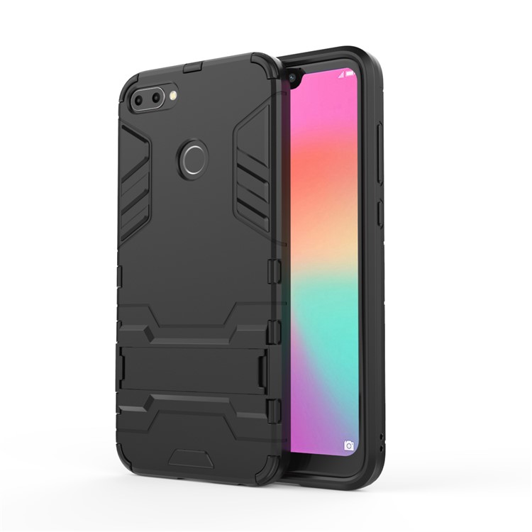 Cool Guard PC TPU Combo Mobile Casing with Kickstand for Huawei Honor 9i (2018) 5.84-inch - Black-2