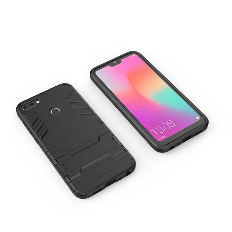 Cool Guard PC TPU Combo Mobile Casing with Kickstand for Huawei Honor 9i (2018) 5.84-inch - Black-3