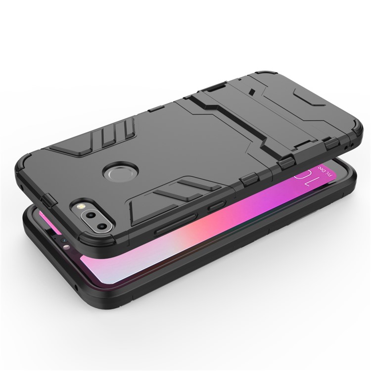 Cool Guard PC TPU Combo Mobile Casing with Kickstand for Huawei Honor 9i (2018) 5.84-inch - Black-4