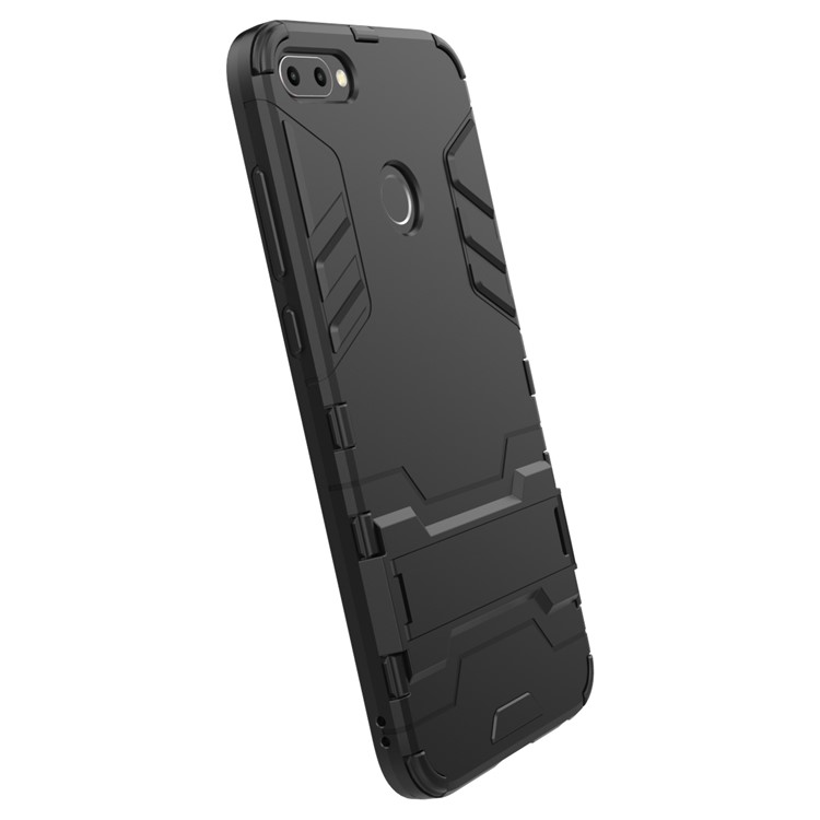 Cool Guard PC TPU Combo Mobile Casing with Kickstand for Huawei Honor 9i (2018) 5.84-inch - Black-5
