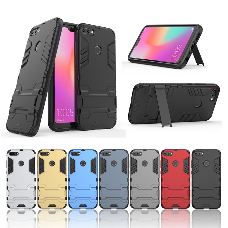 Cool Guard PC TPU Combo Mobile Casing with Kickstand for Huawei Honor 9i (2018) 5.84-inch - Black-9