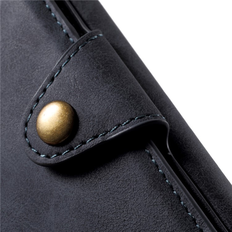 Grey - PU Leather Coated PC Wallet Mobile Phone Case with Kickstand for Huawei P20-7