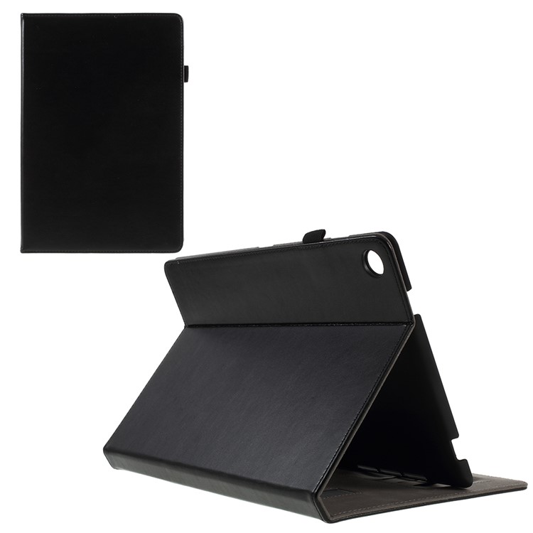 PU Leather Stand Card Holder Case with Hand Strap for Huawei MediaPad M5 10 / M5 10 (Pro) - Black-1