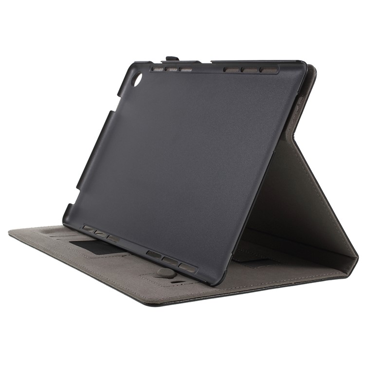 PU Leather Stand Card Holder Case with Hand Strap for Huawei MediaPad M5 10 / M5 10 (Pro) - Black-4