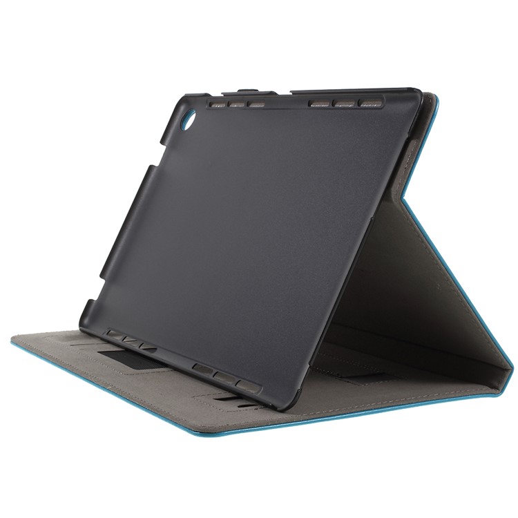 Couverture Mobile De Support De Carte De Stand De Cuir D'unité Centrale Avec La Courroie De Main Pour Huawei Mediapad M5 10 / M5 10 (pro) - Bleu-3