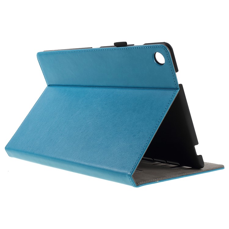 Couverture Mobile De Support De Carte De Stand De Cuir D'unité Centrale Avec La Courroie De Main Pour Huawei Mediapad M5 10 / M5 10 (pro) - Bleu-4
