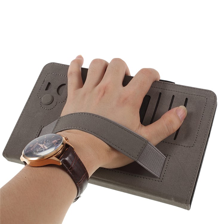 PU-Leder Ständer Kartensteckplätze Handytasche Mit Handschlaufe Für Huawei Mediapad M5 8 (8.4-Zoll) - Braun-7