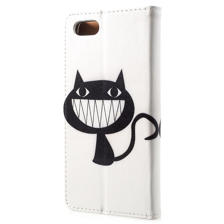 Pattern Printing Leather Wallet Stand Cover Accessory with Card Holders for Huawei Y5 Prime (2018) / Y5 (2018) / Honor 7s / Play 7 - Black Cat-3