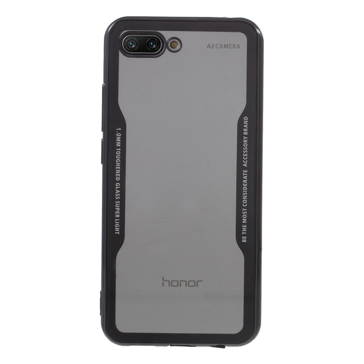 Transparent Acrylic + TPU Hybrid Phone Cover for Huawei Honor 10 - Black-1