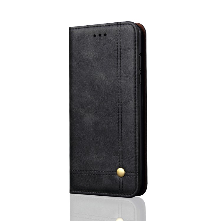 Auto-absorbed Crazy Horse Texture Leather Wallet Phone Case for Huawei P20 Pro - Black-2