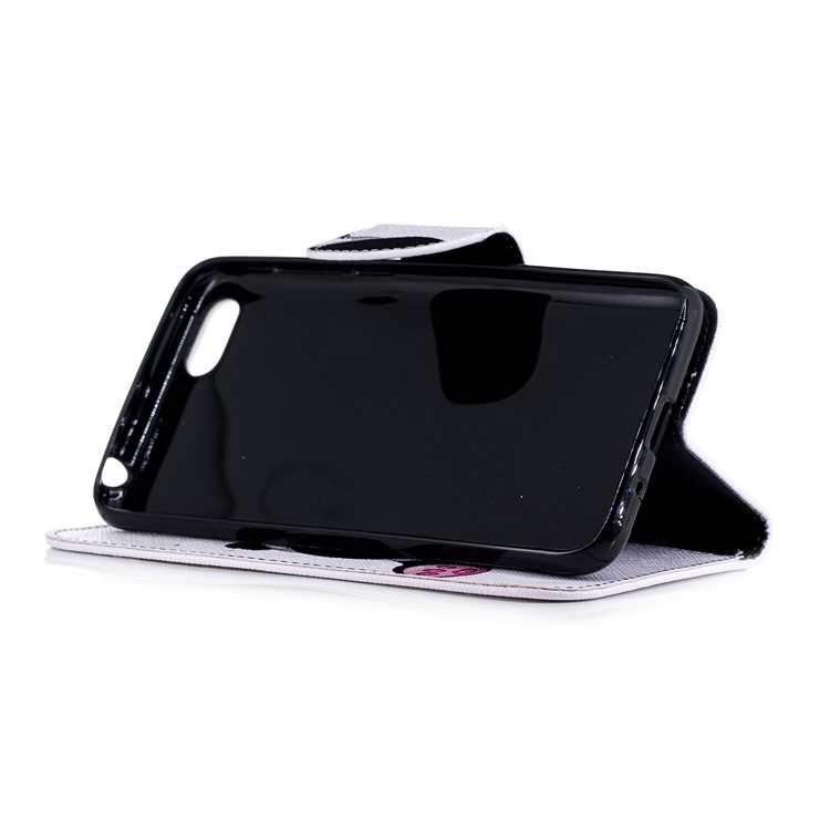 Padrão De Impressão PU Carteira De Couro Capa De Proteção Case Para Huawei Y5 Prime (2018) / Y5 (2018) - Panda Bonito-5