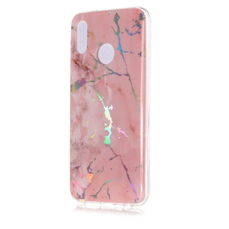 Мраморный Шаблон IMD TPU Мобильный Чехол Для Huawei P20 Lite / Nova 3e - Розовый-3