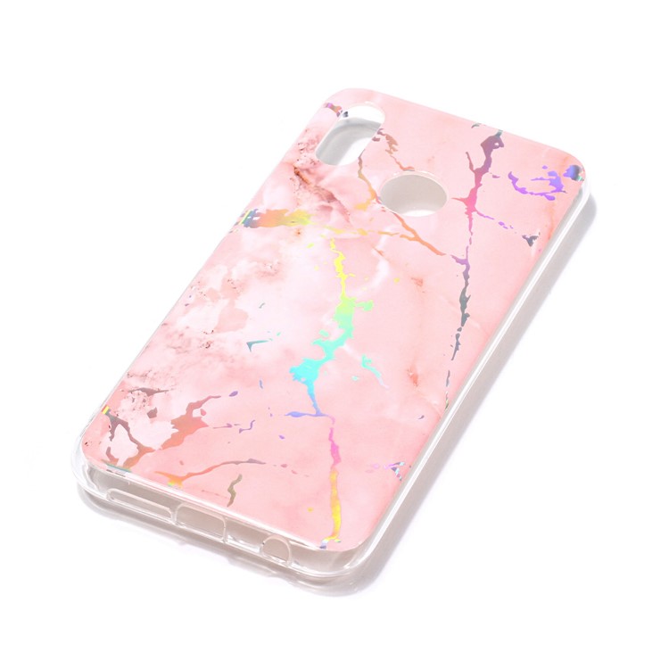 Мраморный Шаблон IMD TPU Мобильный Чехол Для Huawei P20 Lite / Nova 3e - Розовый-4