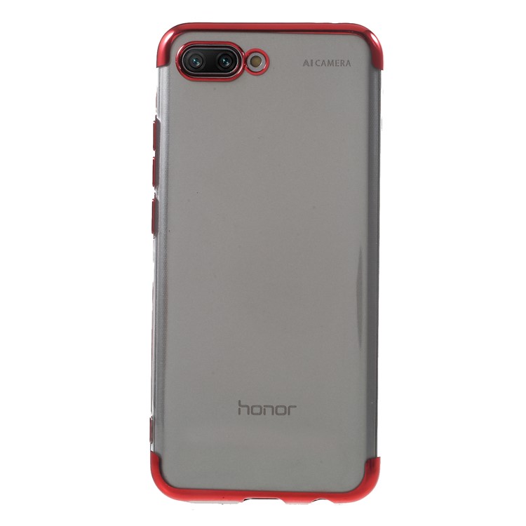 Electroplated Soft TPU Back Case for Huawei Honor 10 - Red-2