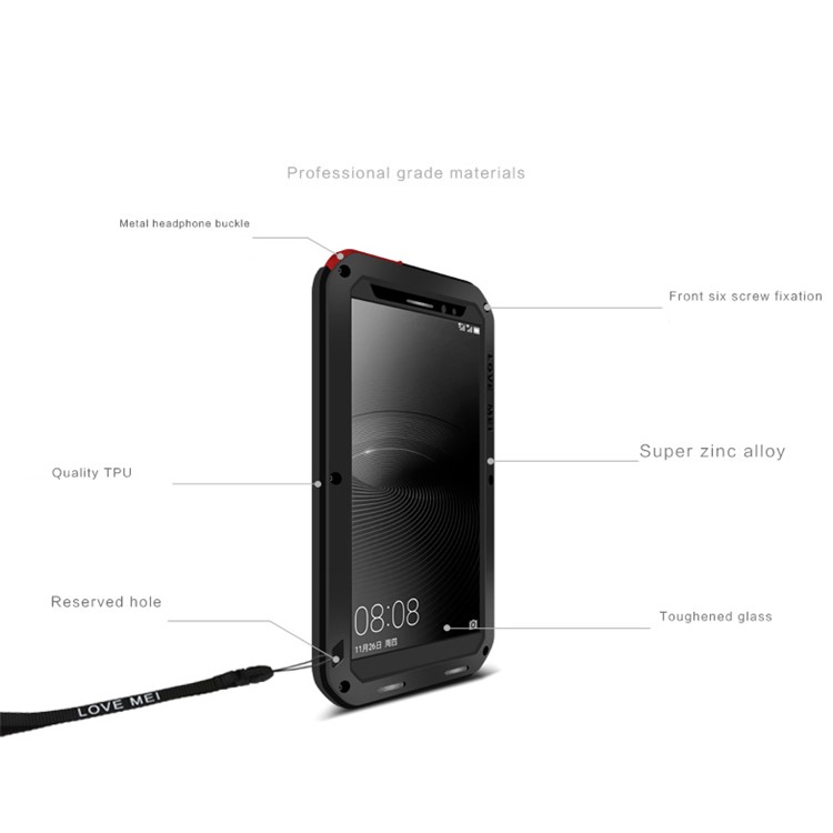 LOVE MEI Shockproof Dropproof Dustproof Case for Huawei Mate 8 / Ascend Mate8 - Black-11