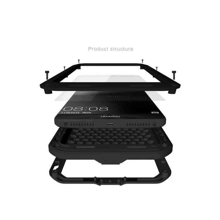 LOVE MEI Shockproof Dropproof Dustproof Case for Huawei Mate 8 / Ascend Mate8 - Black-5