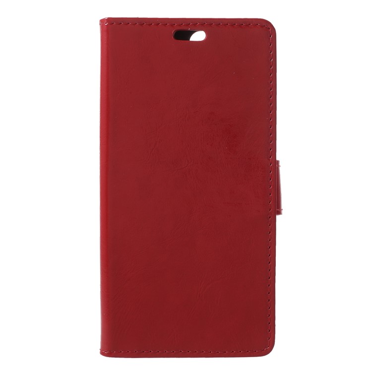 Crazy Horse Texture Wallet Stand Leather Cover for Huawei Honor 9i (2018) 5.84-inch - Red-3