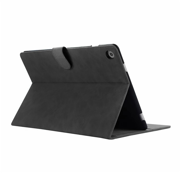 ENKAY Retro Style Matte Finish Smart Card Holders Leather Stand Flip Case for Huawei MediaPad M5 10 / M5 10 (Pro) - Black-4