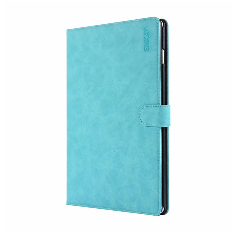 ENKAY Retro Style Matte Finish Smart Card Holders Leather Stand Flip Shell for Huawei MediaPad M5 10 / M5 10 (Pro) - Blue-1