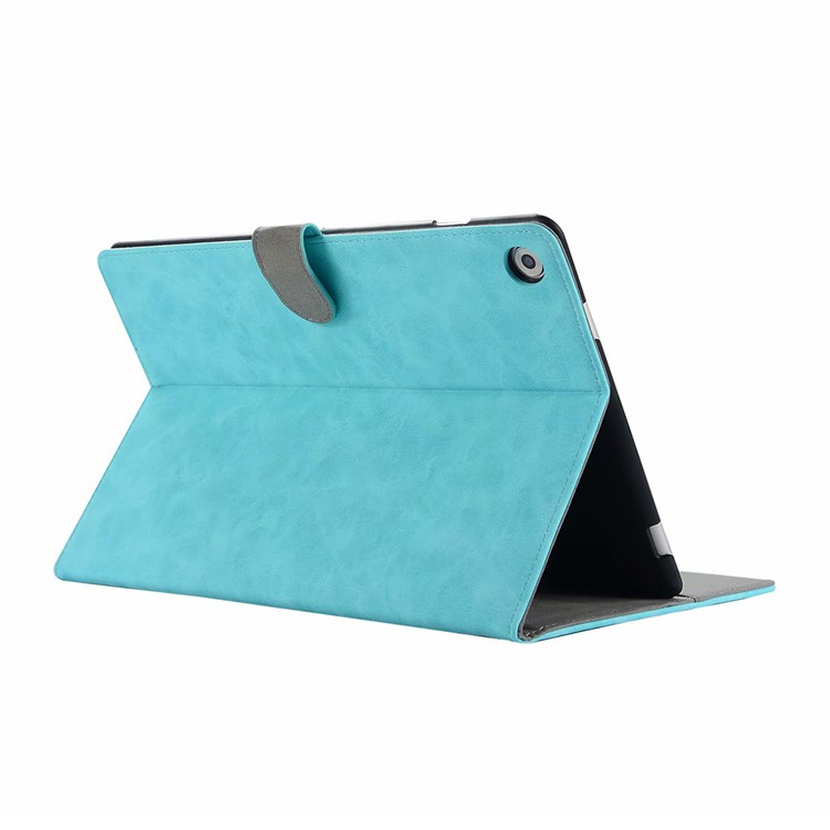 ENKAY Retro Style Matte Finish Smart Card Holders Leather Stand Flip Shell for Huawei MediaPad M5 10 / M5 10 (Pro) - Blue-3