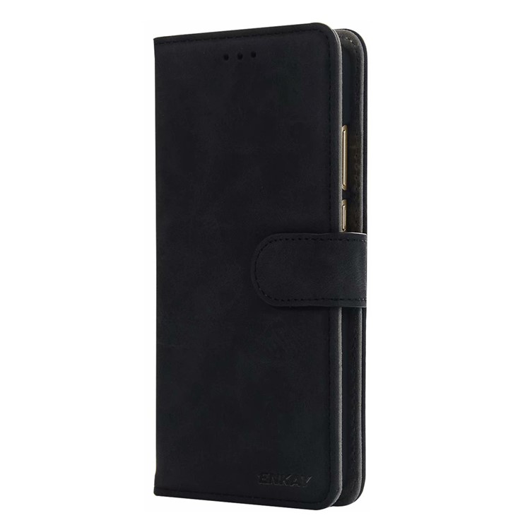ENKAY Crazy Horse Stand Wallet Leather Mobile Phone Casing for Huawei P20 Pro - Black-2
