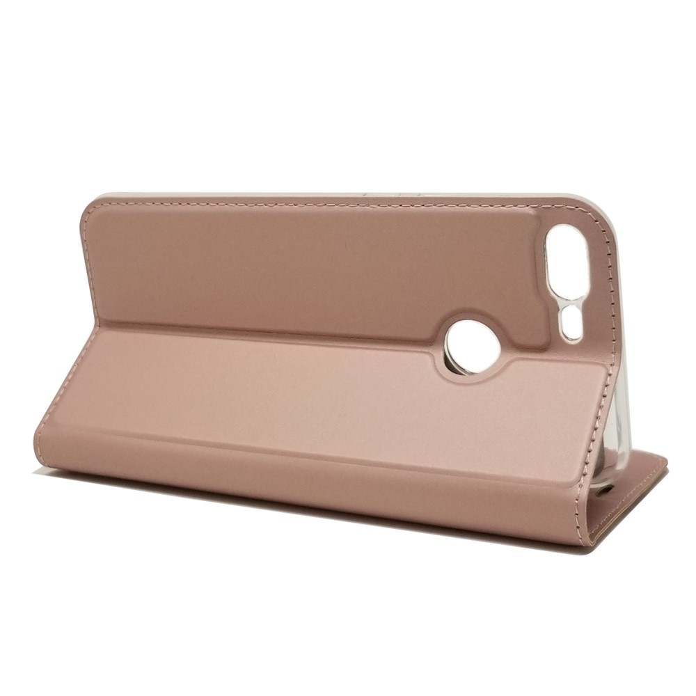 Custodia In Pelle Autoassorbita Con Porta Carte Per Huawei Honor 9 Lite / Honor 9 Youth Edition - Oro Rosa-9