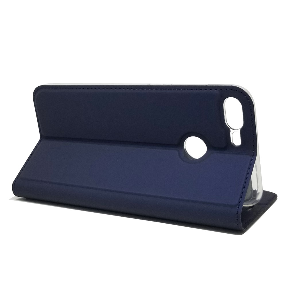 Auto-absorbiert Stand Lederhülle Mit Kartenslot Für Huawei Ehre 9 Lite / Ehre 9 Jugend-Ausgabe - Blau-6