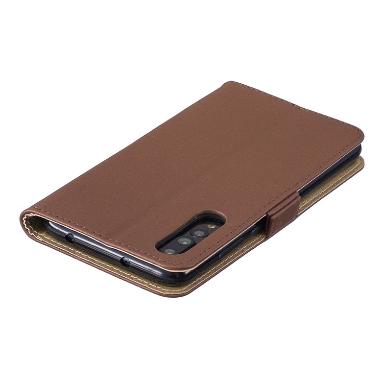 For Huawei P20 Pro Butterfly Pattern Leather Wallet Stand Cell Phone Shell - Brown-7