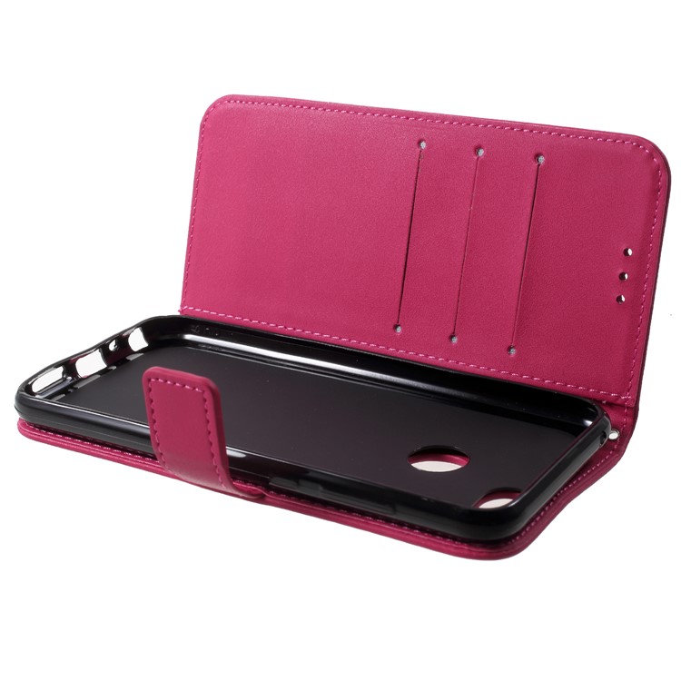 Wallet Leather Stand Case with Strap for Huawei Honor 9i (2018) 5.84-inch - Rose-5