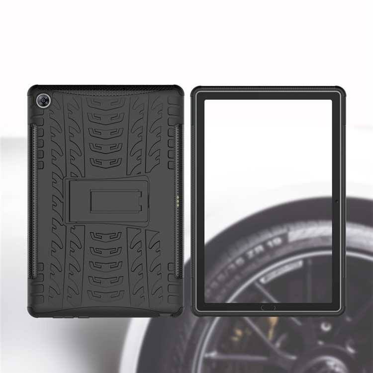 Reifenmuster PC + TPU Hybrid Case Für Huawei Mediapad M5 10 / 10 (pro) - Schwarz-10
