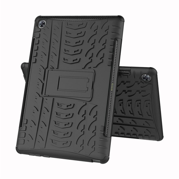 Reifenmuster PC + TPU Hybrid Case Für Huawei Mediapad M5 10 / 10 (pro) - Schwarz-2